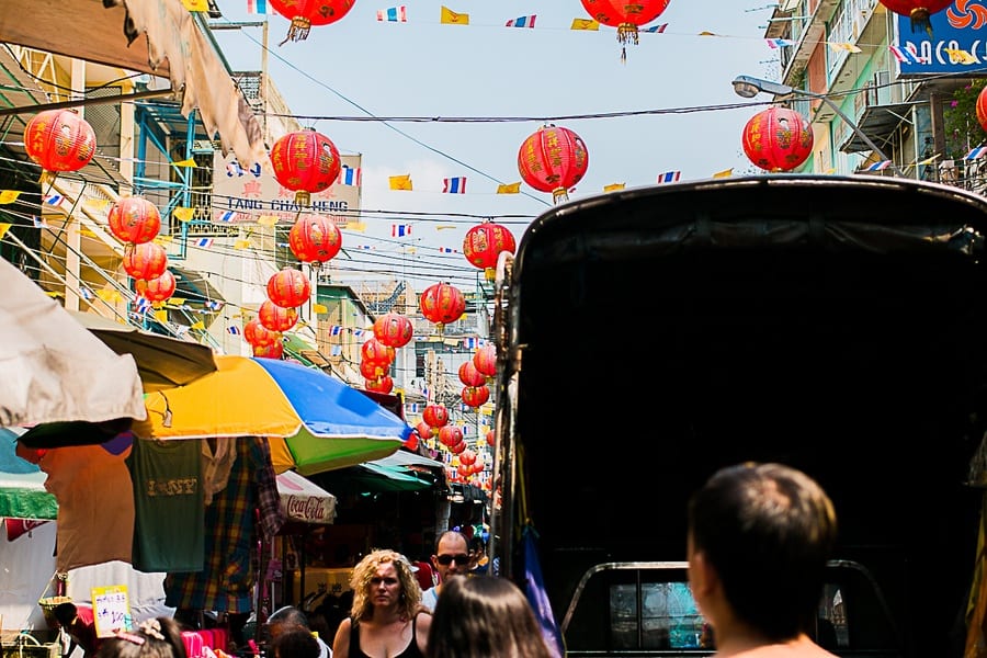 Les guirlandes de China Town à Bangkok Les guirlandes de China Town à Bangkok