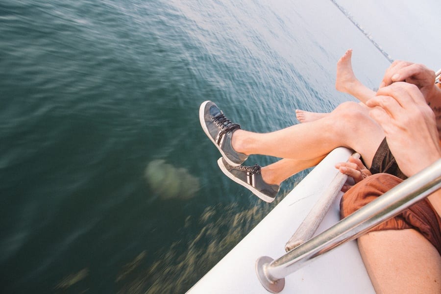 Nous avons vu des méduses en pleine mer