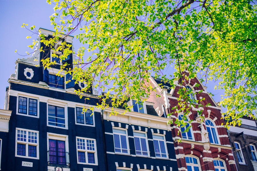 Les maisons colorées d'Amsterdam Les maisons colorées d'Amsterdam