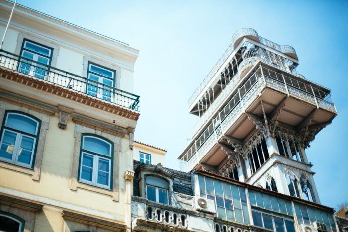 L'ascenseur de Santa Justa à Lisbonne L'ascenseur de Santa Justa à Lisbonne