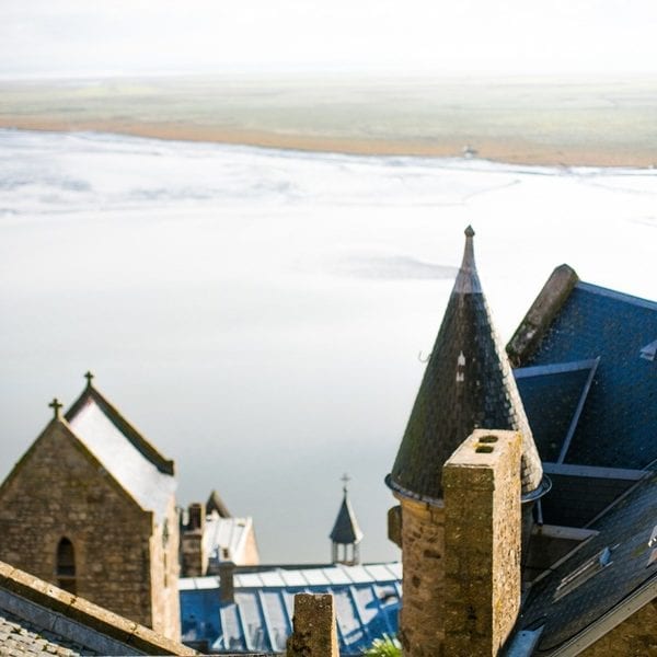 vue rempart mont saint michel